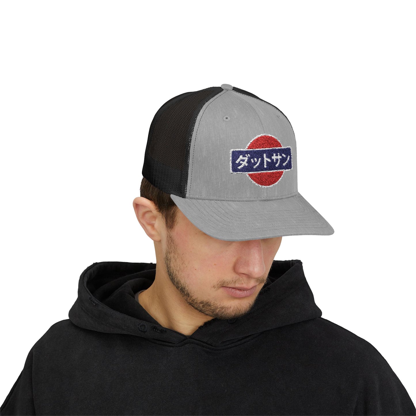 Datsun Trucker Hat – Vintage Kanji Logo | Snapback Cap for JDM Legends | 240Z 260Z 280Z 510 Car Enthusiasts