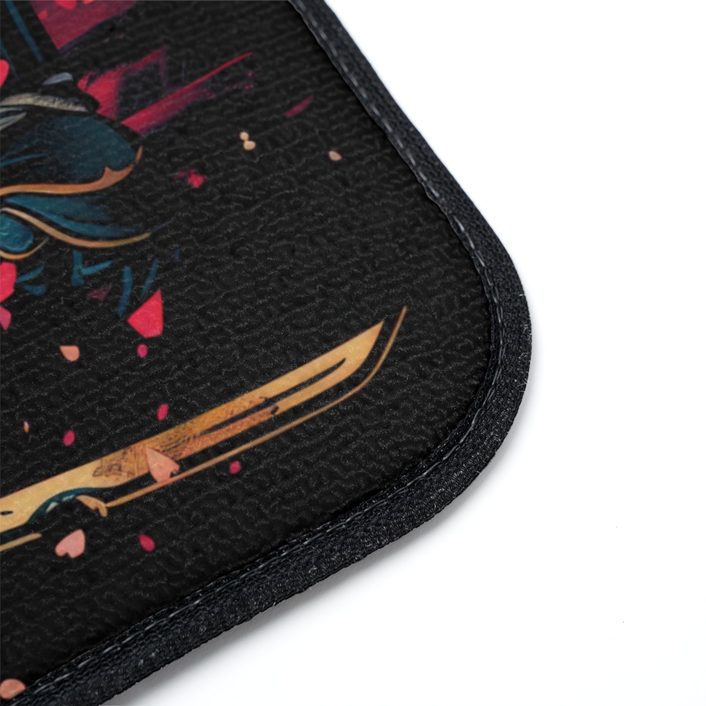 Samurai Shogun Spirit Car Mat | A Threads Kaiju EXCLUSIVE- Cherry Blossom Design for JDM Fans Car Floor Mats | 1pc – Funny Gift for Samurais