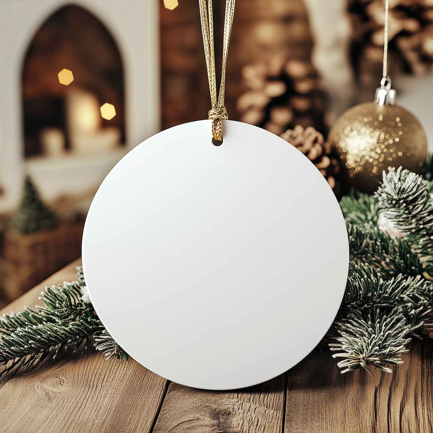 Best Papillon Dad Ever Gifts from Family to Christmas Circle Ornament for Papillon Dog Lovers, Funny Papillon Dog Gifts - Image 3