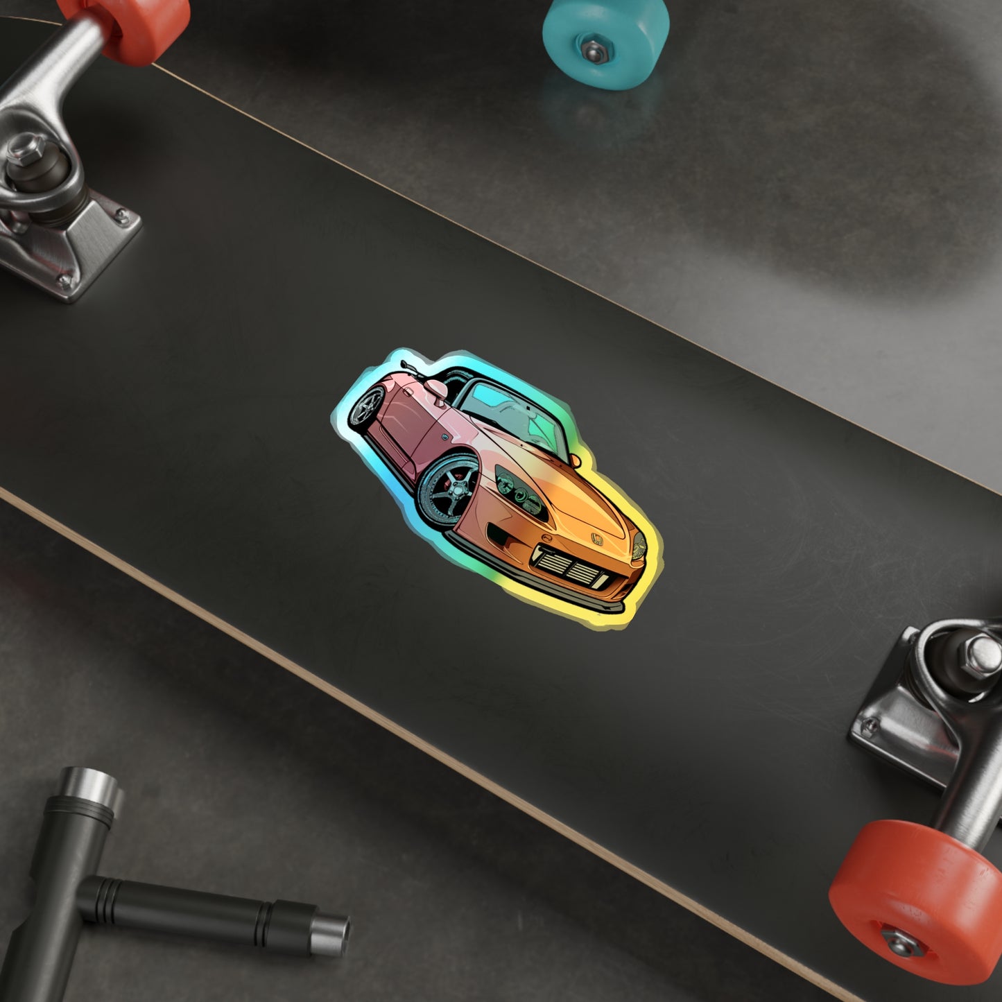 Radiant Holographic Honda S2000 Sticker - Ultimate JDM Showpiece for Enthusiasts & Collectors | Holographic Die-cut Stickers | – Funny Gift for Radiants