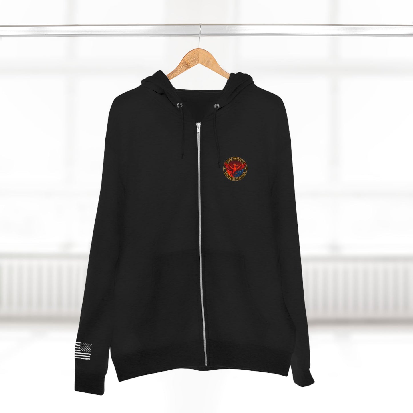 Tacahomies - Phoenix Fire Zip Hoodie — Military Tribute Back Print
