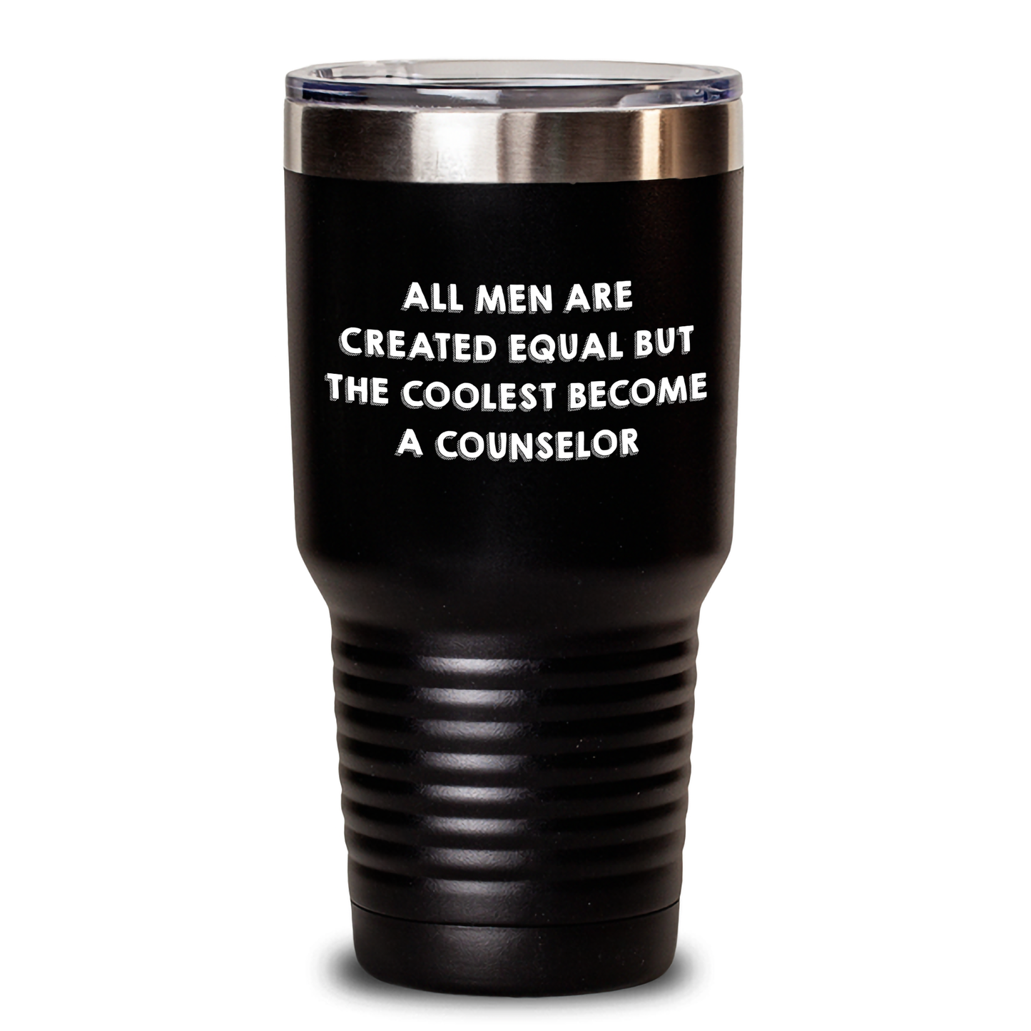 Funny Counselor Gifts from Men - Unique Mother's Day Unique Gifts for Counselors - 'All Men Are Created Equal But The Coolest Become A Counselor' Tumbler - Main