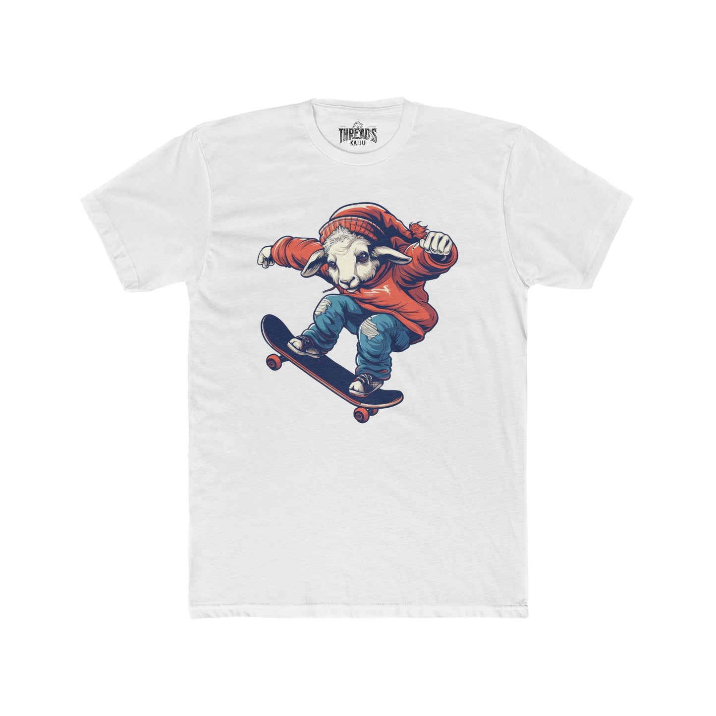 Rad Ram Skateboarder Tee - Urban Streetwear T-Shirt, Skate Art, Skateboarding Lambchop – Funny Gift for Rads