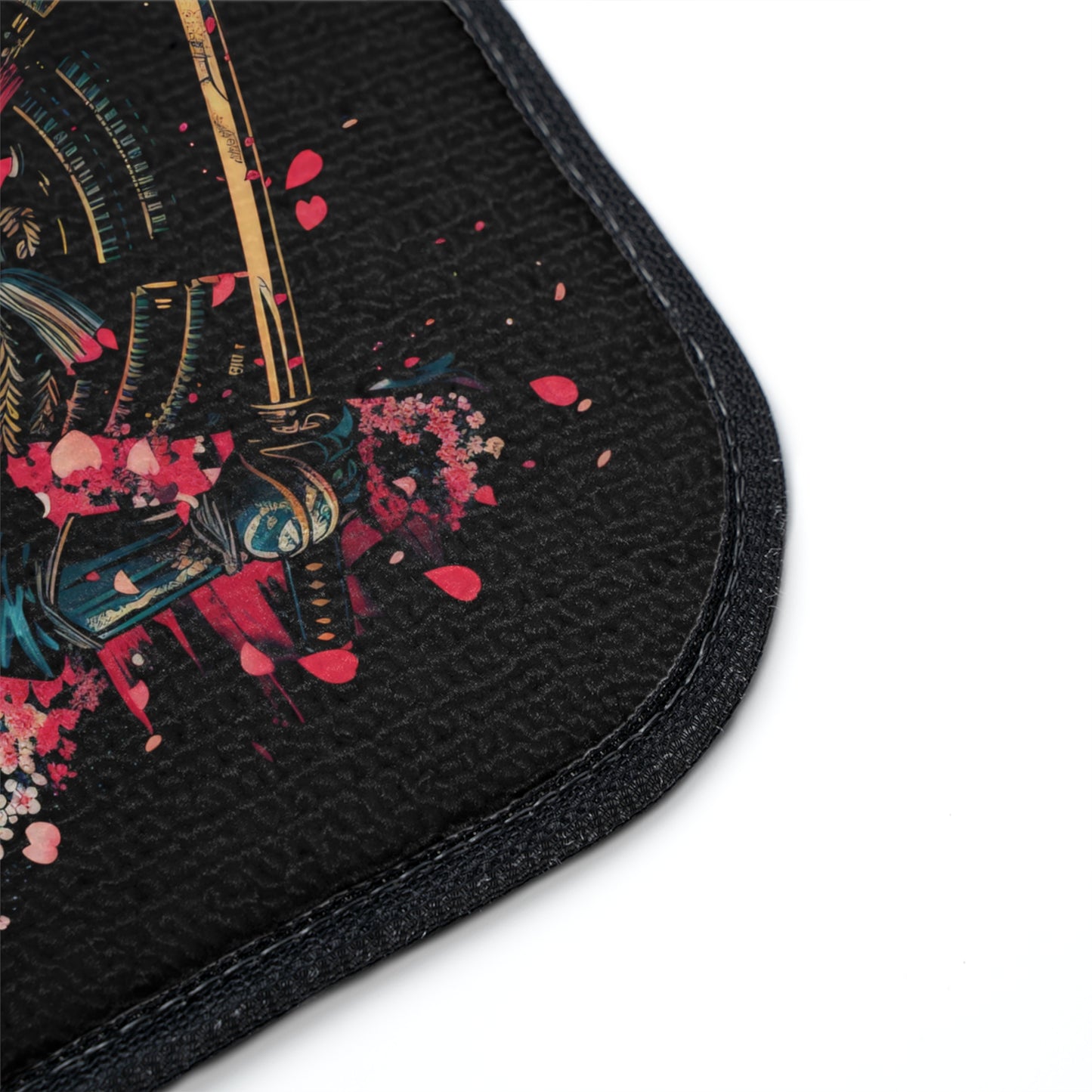 Samurai Shogun Spirit Car Mat | A Threads Kaiju EXCLUSIVE- Cherry Blossom Design for JDM Fans Car Floor Mats | 1pc – Funny Gift for Samurais