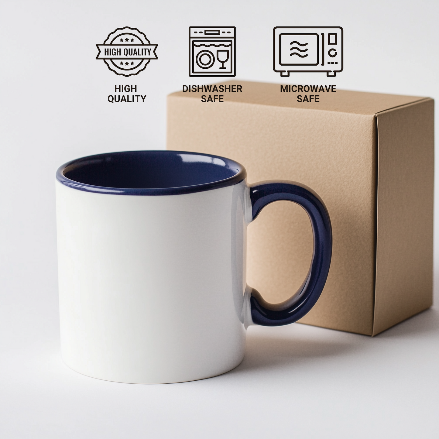 Funny Backpacking Gifts from Friends to Backpacking Lovers - Two Tone Coffee Mug, 'Backpacking Is My Happy Place' Quote, Mother's Day Unique Gifts - Additional