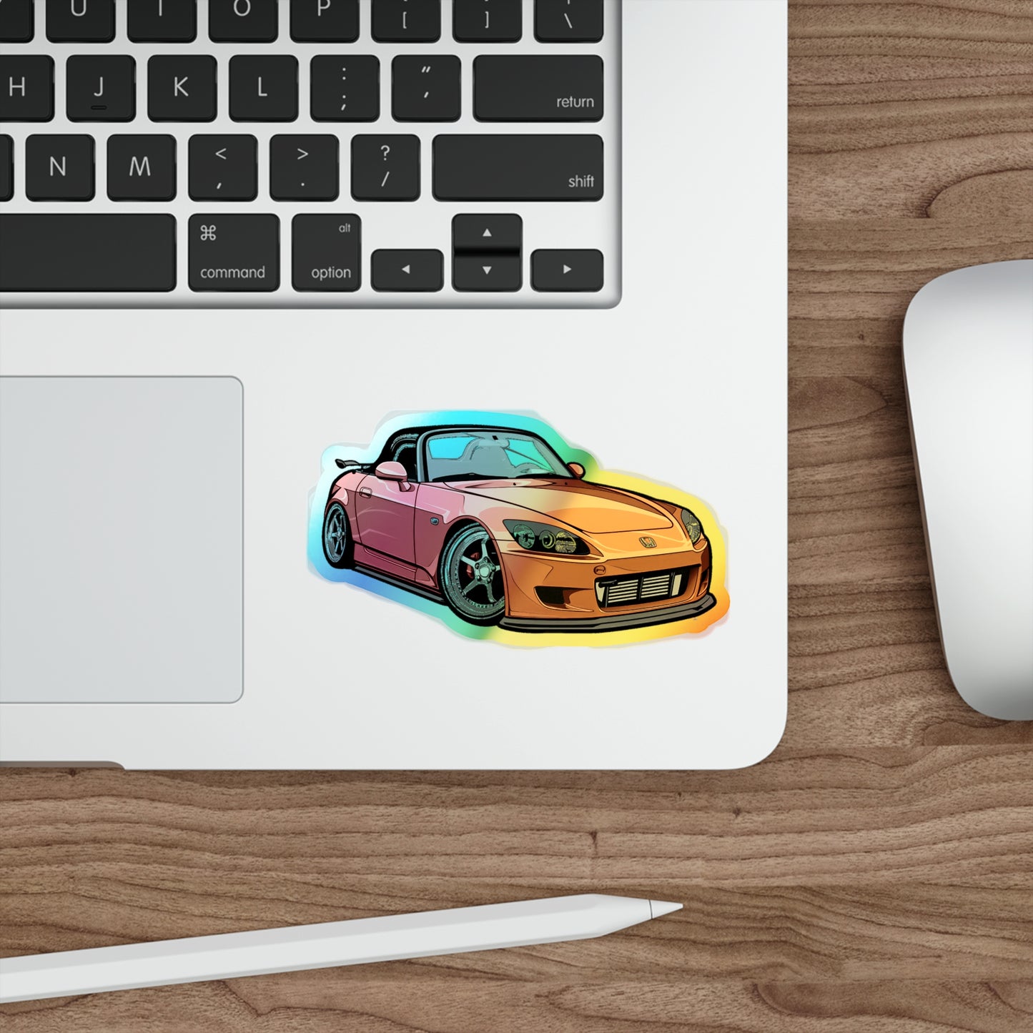 Radiant Holographic Honda S2000 Sticker - Ultimate JDM Showpiece for Enthusiasts & Collectors | Holographic Die-cut Stickers | – Funny Gift for Radiants