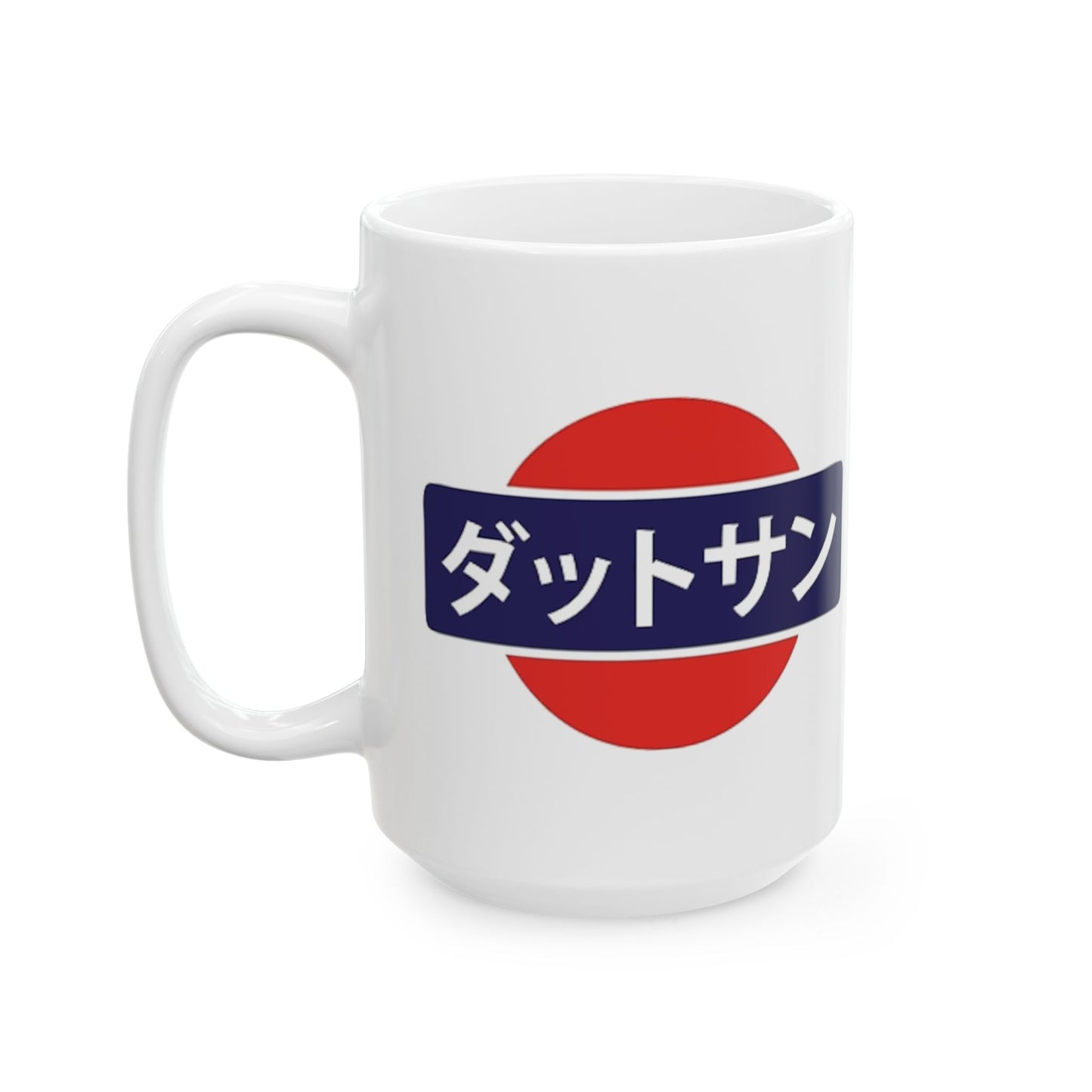 Japanese Subway Ceramic Mug, Retro Datsun Kanji Japanese Car Enthusiasts Fairlady z 240z 280z 510 S30