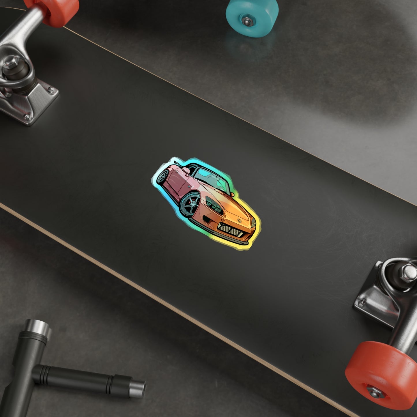 Radiant Holographic Honda S2000 Sticker - Ultimate JDM Showpiece for Enthusiasts & Collectors | Holographic Die-cut Stickers | – Funny Gift for Radiants
