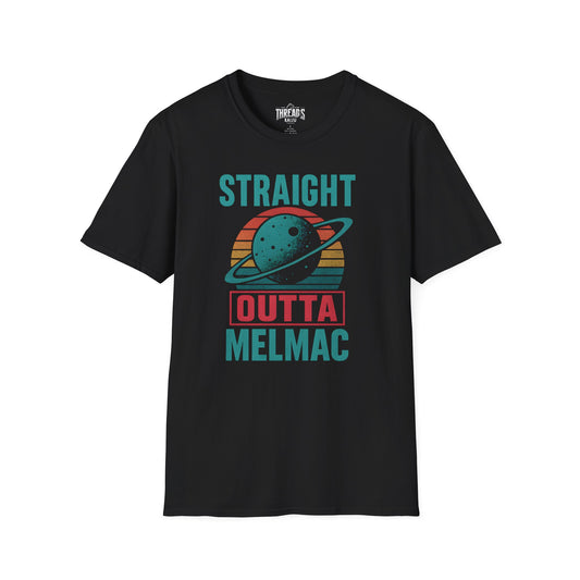 Straight Outta Melmac Shirt – Funny 80s Retro Alien Tee, Vintage Sci-Fi Planet Graphic Top, Nostalgic Gift for Men & Women