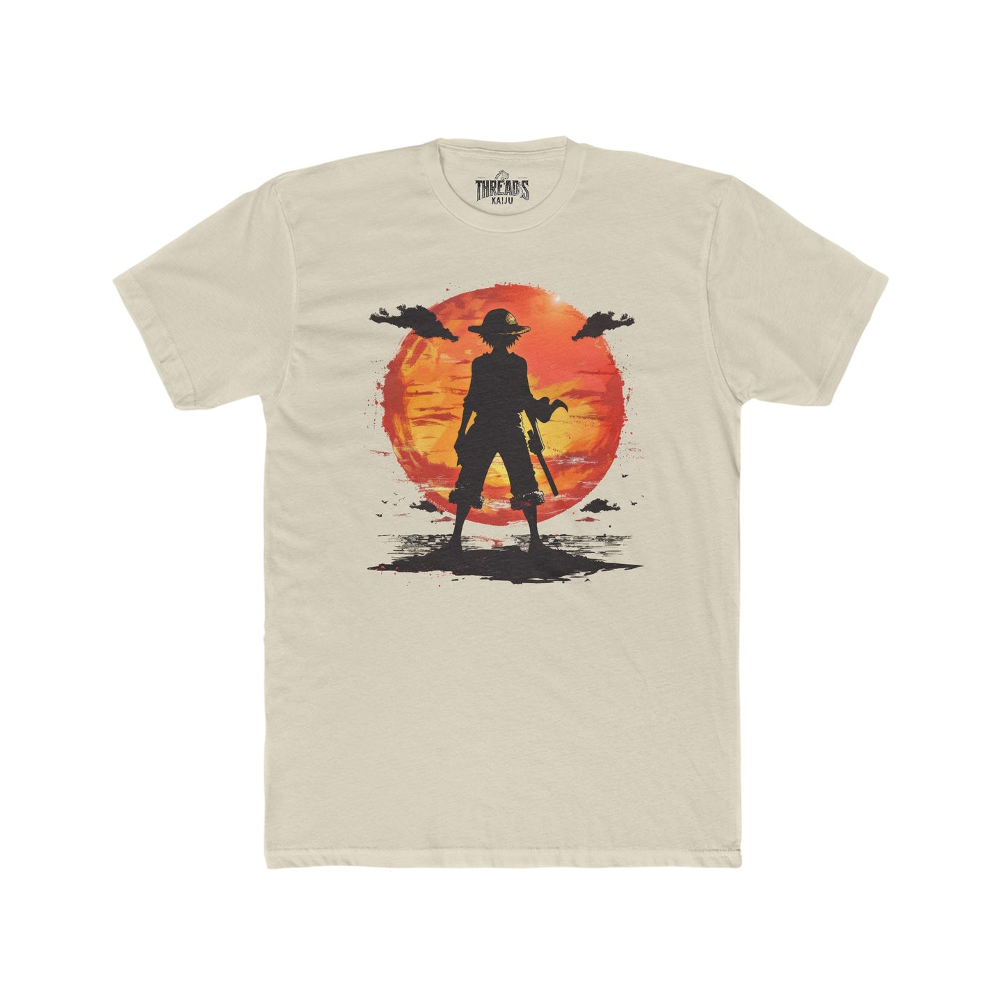 Straw Hat Pirate Sunset Tee - Adventure Anime Silhouette T-Shirt, Epic Nautical Style, One Piece Shirt Gift