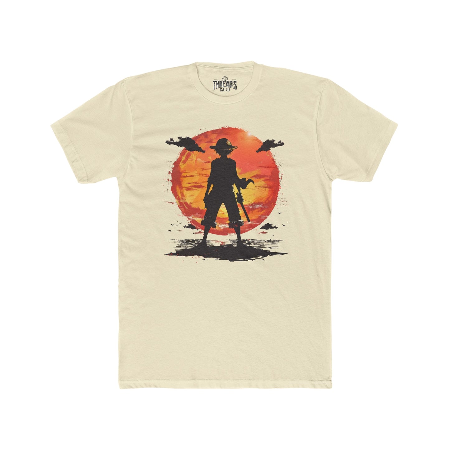 Straw Hat Pirate Sunset Tee - Adventure Anime Silhouette T-Shirt, Epic Nautical Style, One Piece Shirt Gift