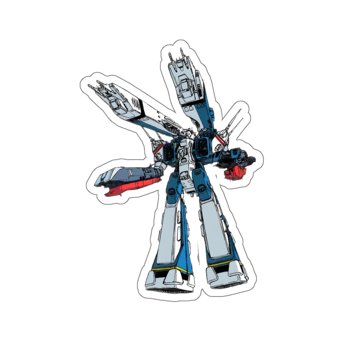 Macross Transformed Sticker, Macross Vinyl Sticker, Robotech, 80s anime sticker -