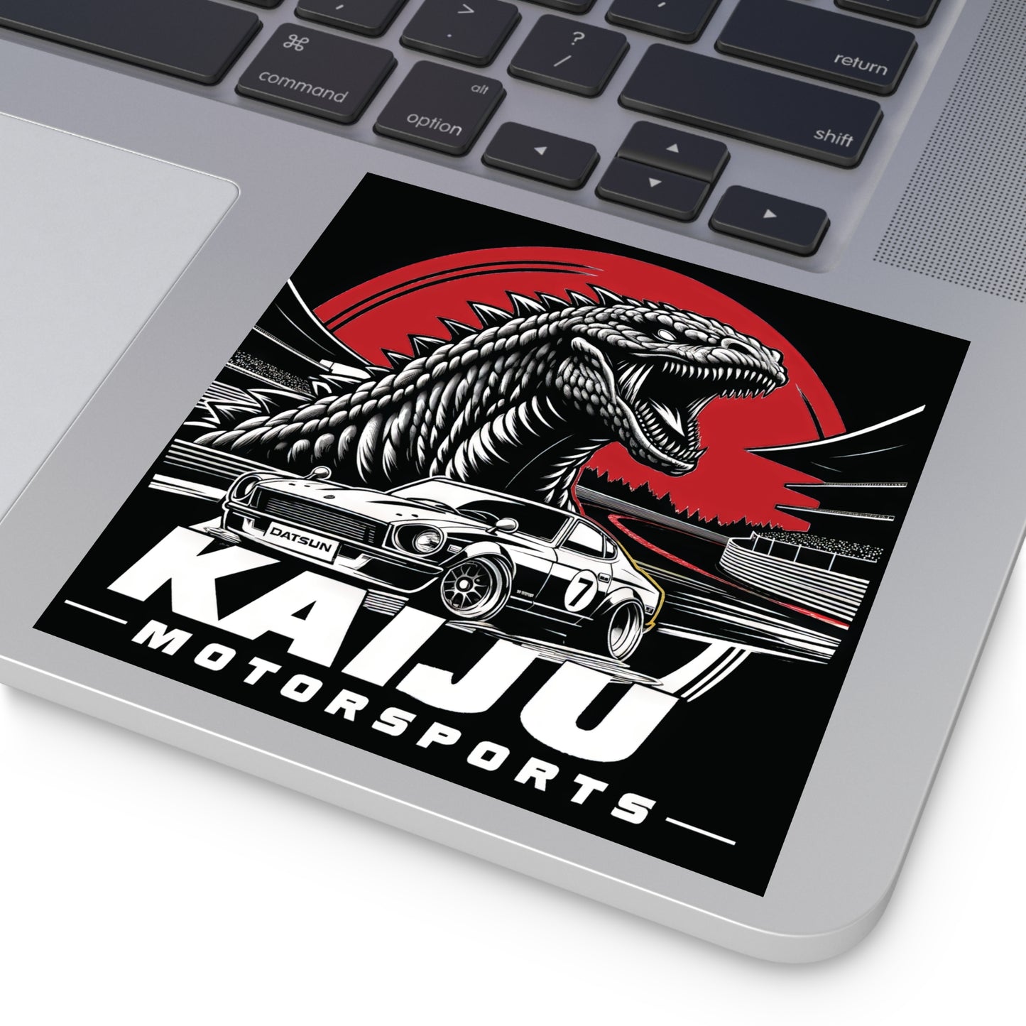 Kaiju Motorsports Sticker - Classic Cars & Monster Mashup Decal, Racing Enthusiast Vinyl