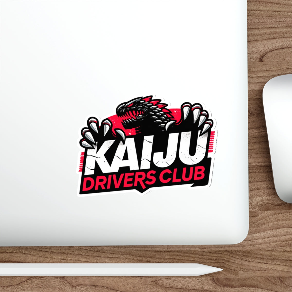 Kaiju Drivers Club Sticker - Classic Cars & Monster Mashup Decal, Racing Enthusiast Vinyl