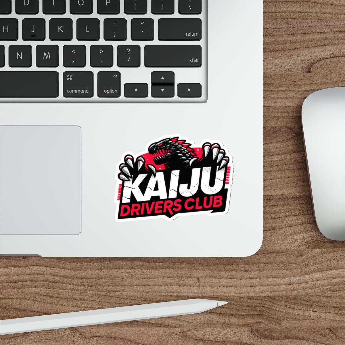 Kaiju Drivers Club Sticker - Classic Cars & Monster Mashup Decal, Racing Enthusiast Vinyl