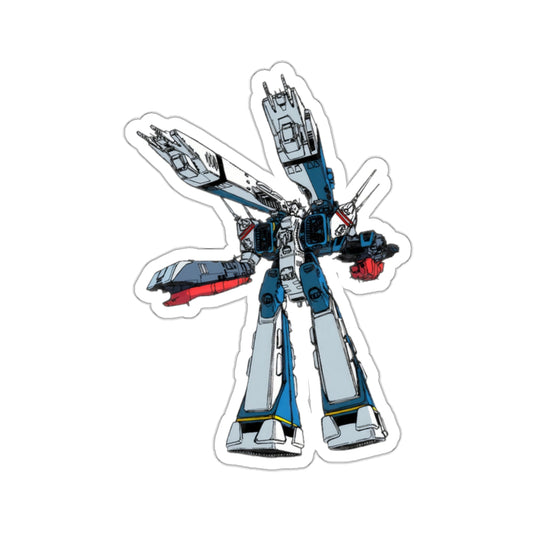 Macross Transformed Sticker, Macross Vinyl Sticker, Robotech, 80s anime sticker -