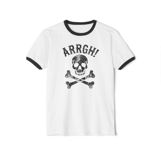 Arrgh Pirate Shirt for Men and Women, Funny Pirate Gift for Friends, Ringer T-Shirt Gifts from Family