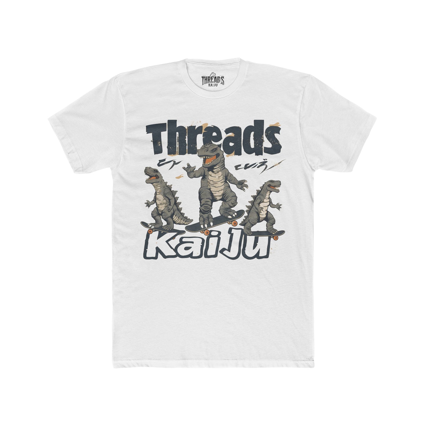 Kaiju Monster Threads | Skateboarding Kaiju Tee - Monster Skate Crew T-Shirt, Urban Streetwear, Giant Beast