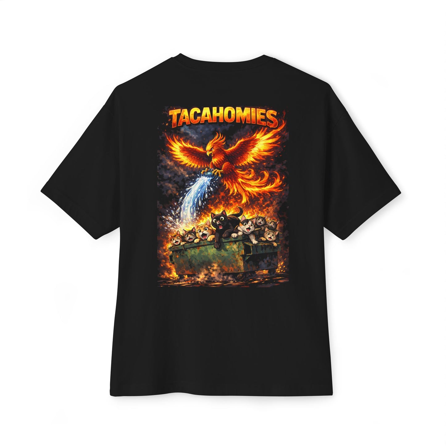 Oversized Boxy Tacahomies Phoenix & Dumpster Fire Tee 2026