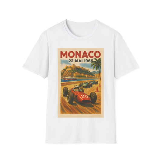 Vintage Monaco Racing T-Shirt, Vintage F1 Racing Shirt – Monaco Grand Prix 1966 Tee, Car Enthusiasts & Racing Lovers