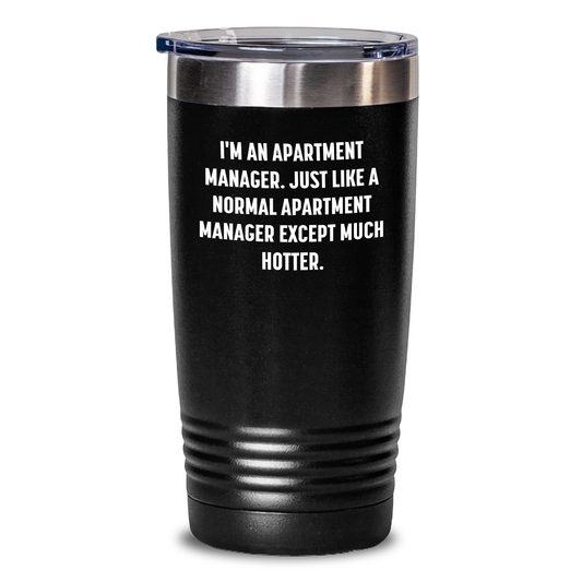 Funny Apartment Manager Gifts from Men, Gifts for Apartment Managers, Sassy Tumbler for Hot or Cold Drinks on Mother's Day - Main