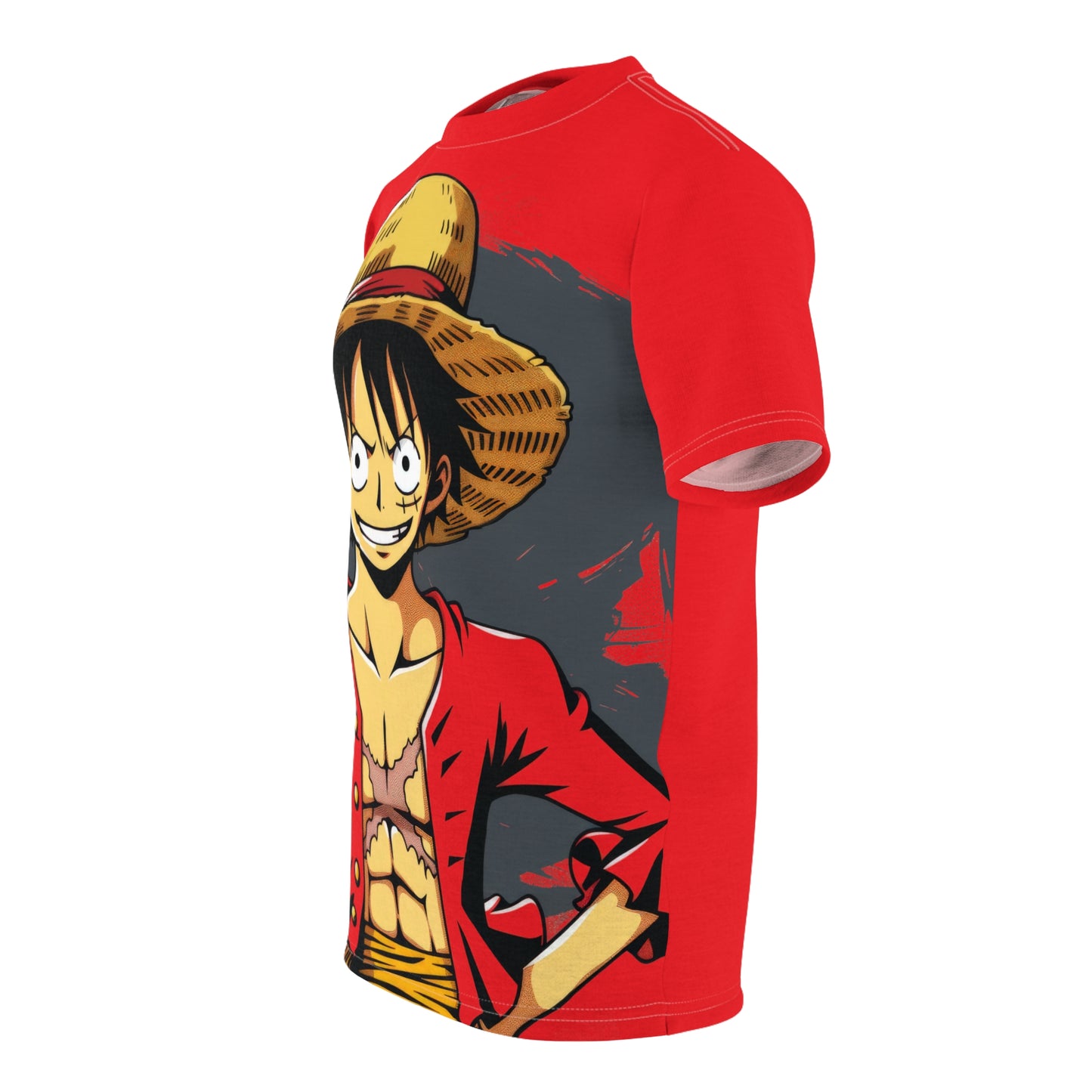 Monkey D. Luffy T-Shirt, Anime Manga Straw Hat Design, Red One Piece Graphic Tee, Cool Gift for Fans, Pirate Merch