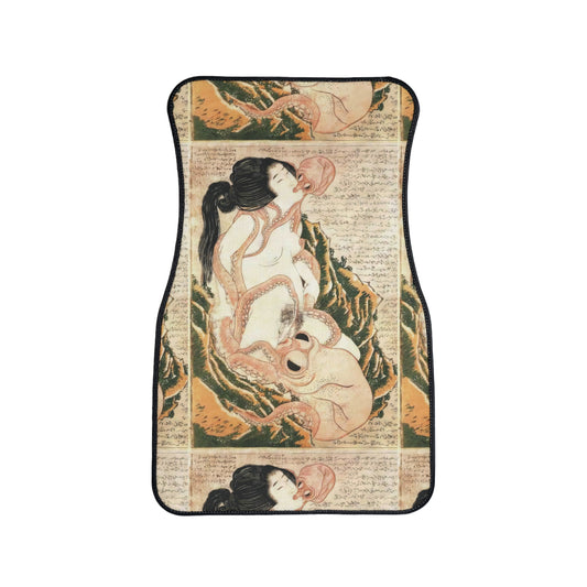 Enigmatic Ocean Embrace -Car Floor Mats - 1pc, Katsushika Hokusai - The Dream of the Fisherman's Wife, Japanese Art, Japanese paintings