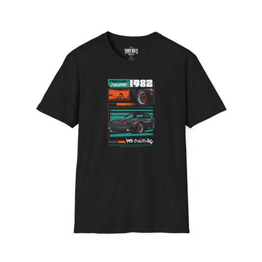 Vintage 1982 Firebird Trans Am Unisex Softstyle T-Shirt, Gearhead Gift, Automotive Shirt, Muscle Car Tee, Retro Car Lover Top