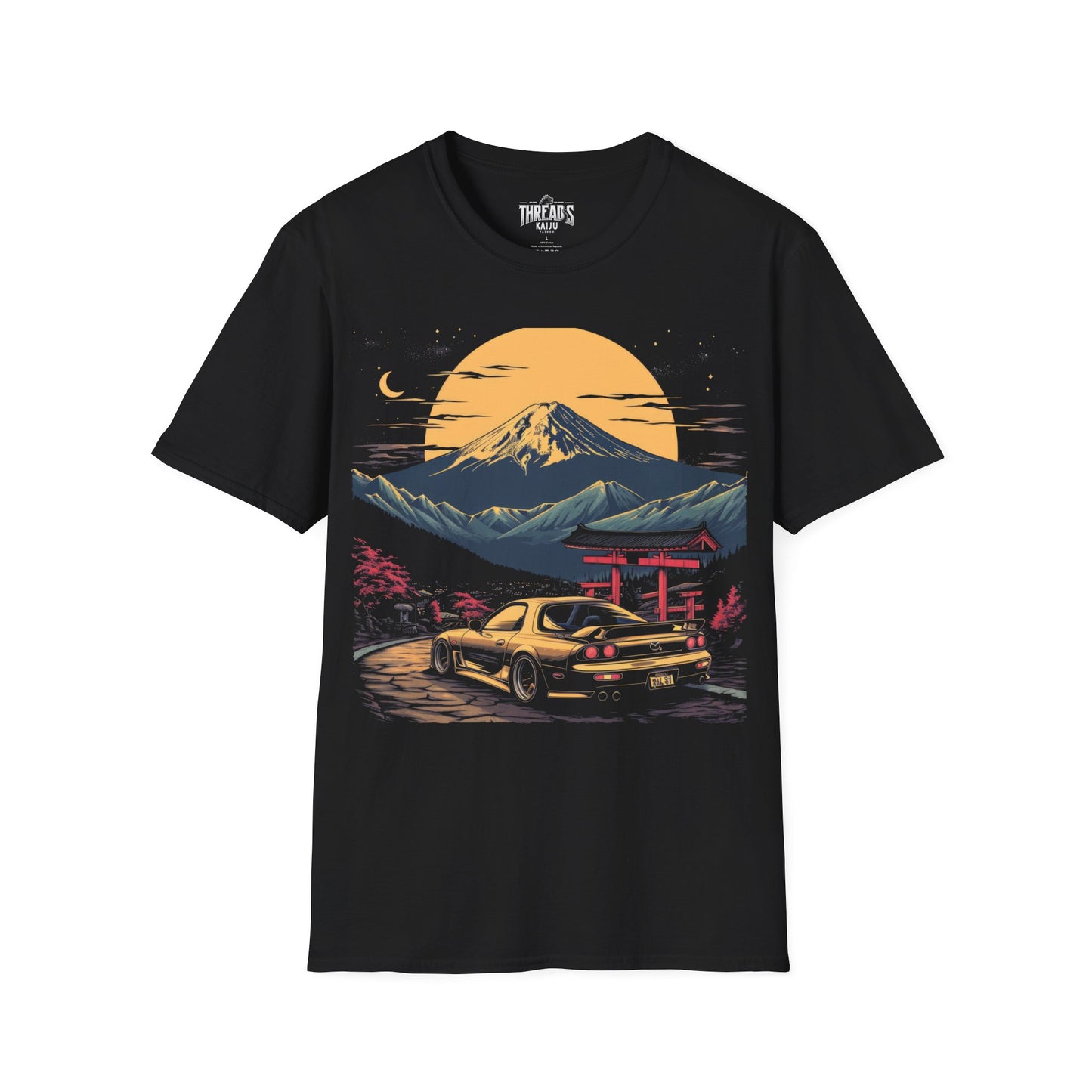 Midnight Sun RX-7 Tee, Mazda RX-7 FC3S Shirt, Rotary Engine Tee, JDM Classic Car, Drift Racing, Japanese Sports Car