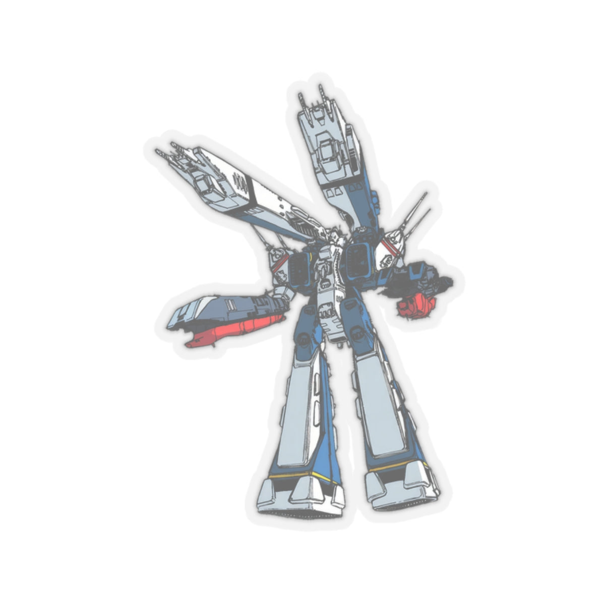 Macross Transformed Sticker, Macross Vinyl Sticker, Robotech, 80s anime sticker -