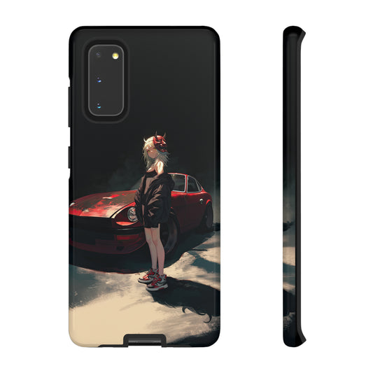 Midnight Oni Spirit - Anime Drift Phone Case, Datsun 240z, Japanese culture, automotive enthusiast, Anime phone case, Nissan Datsun