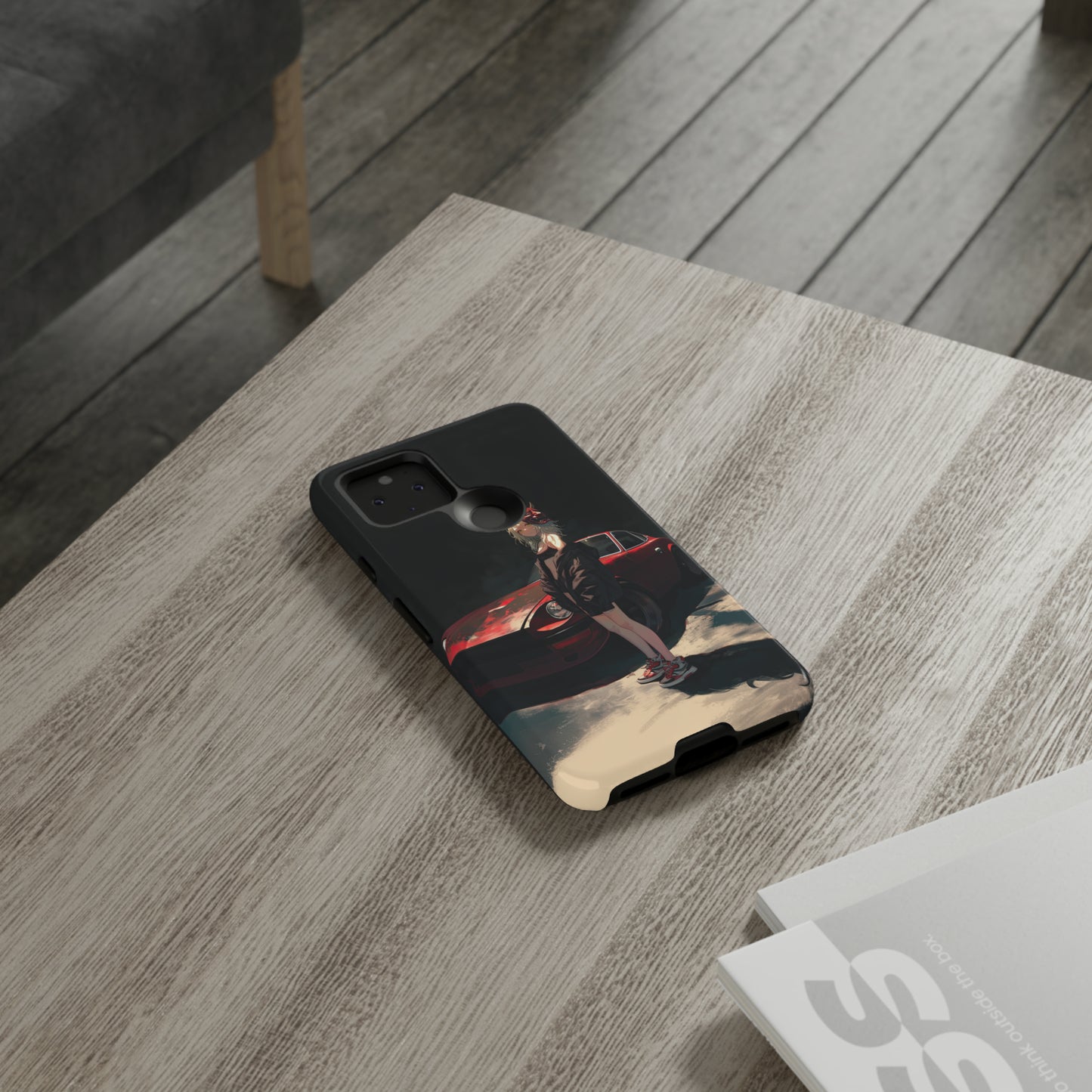 Midnight Oni Spirit - Anime Drift Phone Case, Datsun 240z, Japanese culture, automotive enthusiast, Anime phone case, Nissan Datsun