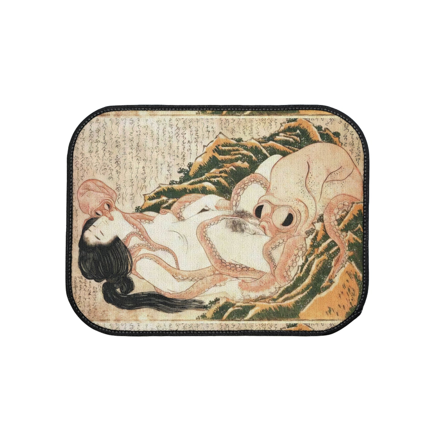 Enigmatic Ocean Embrace -Car Floor Mats - 1pc, Katsushika Hokusai - The Dream of the Fisherman's Wife, Japanese Art, Japanese paintings