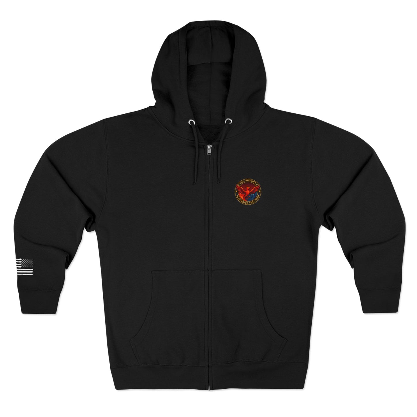 Tacahomies - Phoenix Fire Zip Hoodie — Military Tribute Back Print