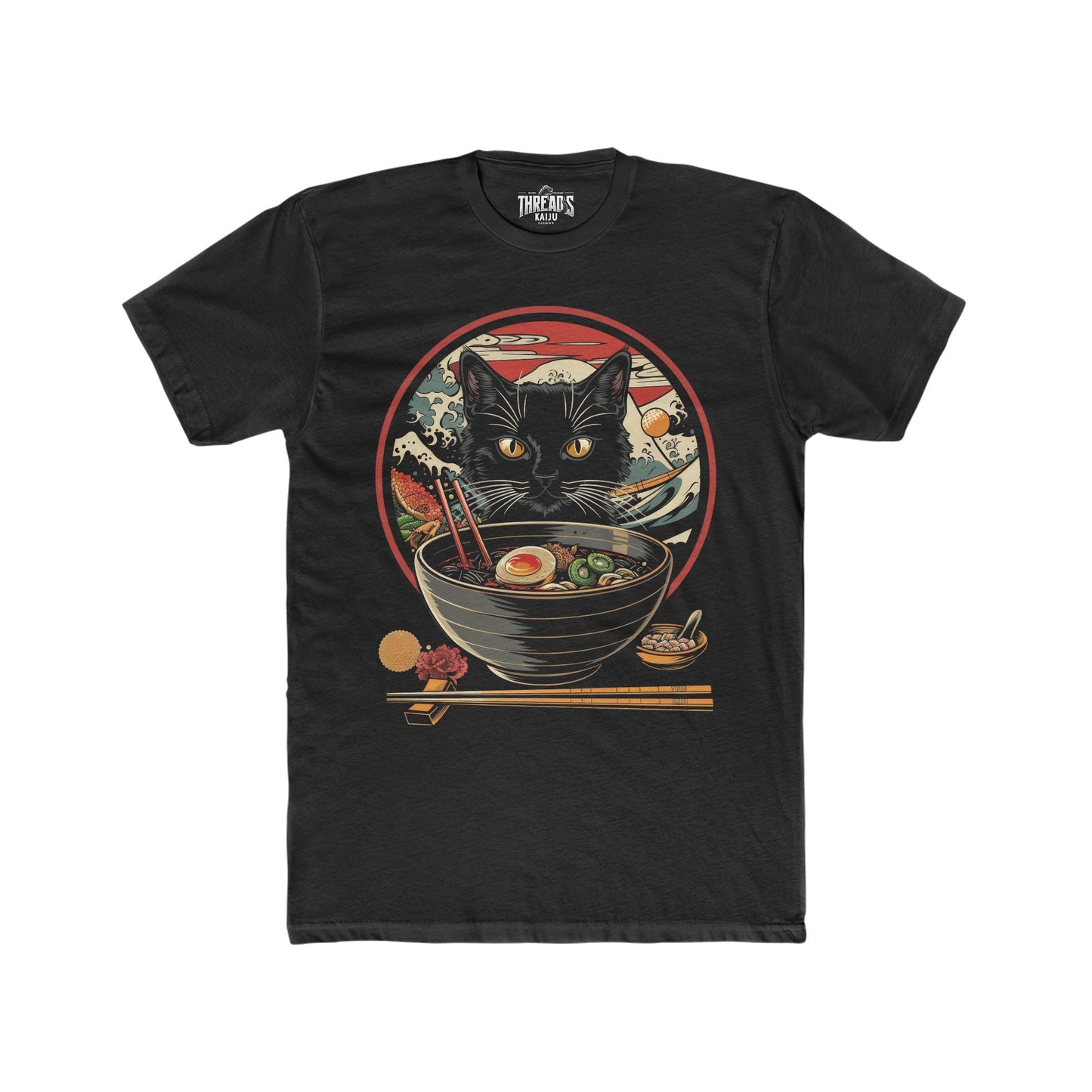 Ramen Cat Delight T-Shirt: Cozy Culinary Tee for Cat Lovers and Ramen Enthusiasts