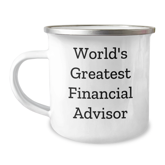 Funny Financial Advisor Gifts for Mother's Day, 'World's Greatest' Quote on Stainless Steel Camping Mug, Gifts from Family for Financial Advisor - Image 1