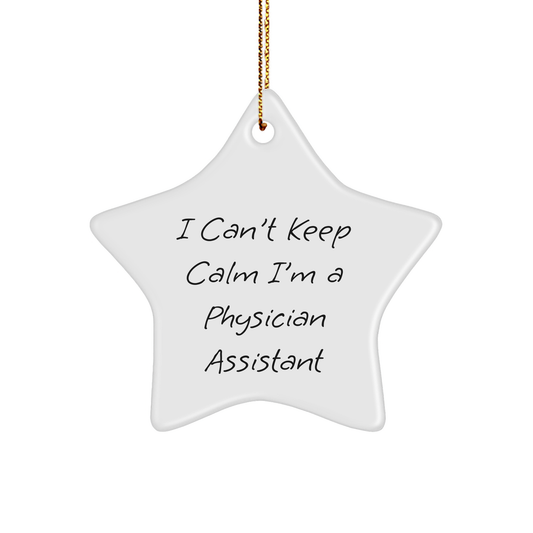 I Can't Keep Calm I'm A Physician Assistant Gifts for Christmas Star Ornament from Friends to Family - Image 1