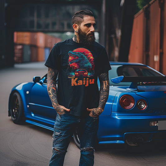 Neon Predator Unleashed Tee - JDM T-Shirt, Anime Apparel, Kaiju Graphic Tee, Japanese Car Culture Shirt, Urban Streetwear